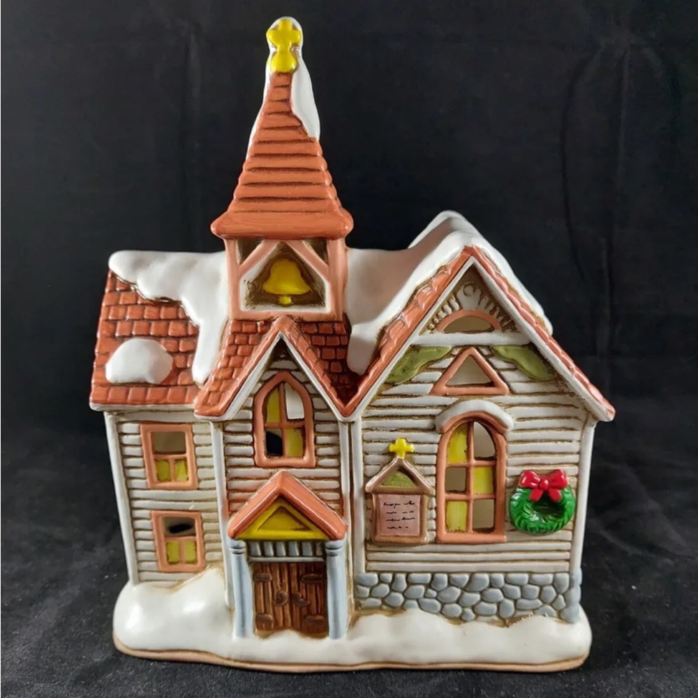 Lefton Colonial Village Friendship Chapel Lighted Church - 06334 -1987